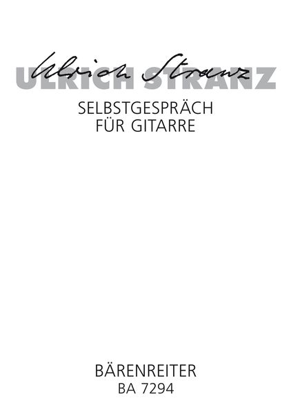 Selbstgespräch : For Guitar (1994/97).