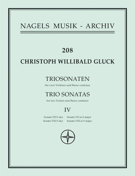 Triosonaten, Heft 4 : Sonate Nr. 7 E-Dur & Sonate Nr. 8 F-Dur.