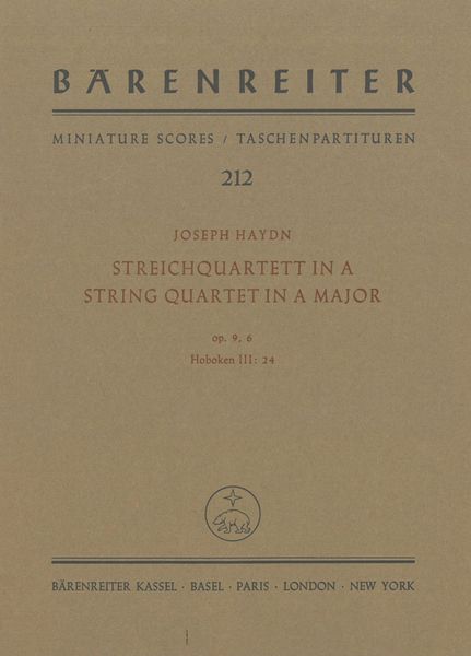 Streichquartett A-Dur, Op. 9 No. 6, Hob. III:24.
