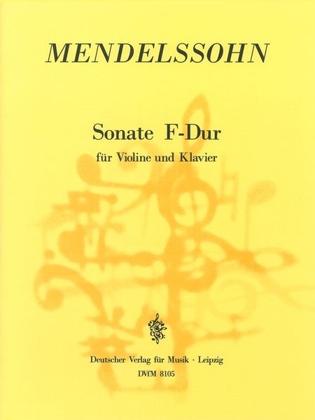 Sonate F-Dur : For Violin and Piano.