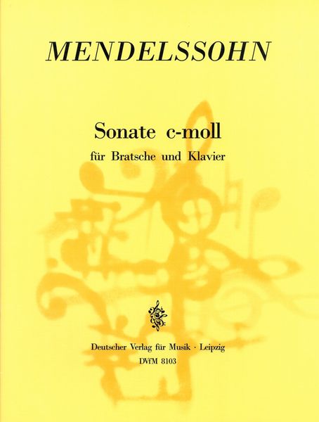 Sonate C-Moll : For Viola and Piano.