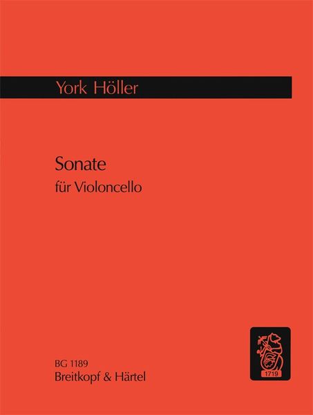 Sonate : For Solo Cello (1968) / edited by Othello Liesmann.