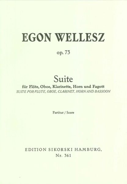 Suite, Op. 73 : Für Flöte, Oboe, Klarinette, Horn und Fagott.