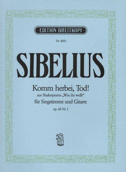 Komm Herbei, Tod, Op. 60 No. 1 : For Voice and Guitar.