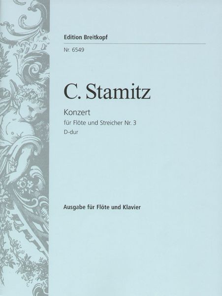 Konzert Nr. 3 D-Dur : For Flute and String Orchestra - Piano reduction.