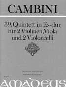 Quintet No. 39 In E-Flat Major : For 2 Violins, Viola And 2 Violoncelli / Ed. By Bernhard Päuler.