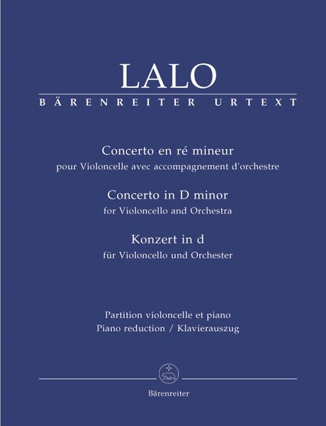 Concerto En Re : Pour Violoncello Avec Accompagnement d'Orchestre - Piano reduction.