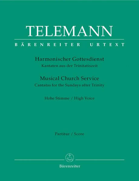 Harmonische Gottesdienst : Lent And Easter Cantatas For High Voice.