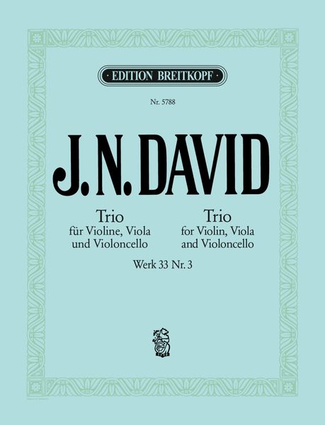 Streichtrio Nr. 3 : For Violin, Viola and Cello (1948).