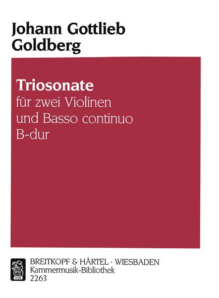 Triosonate B-Dur : For Two Violins and Continuo.