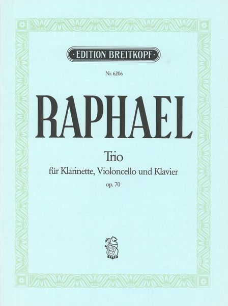 Trio, Op. 70 : For Clarinet, Cello and Piano.