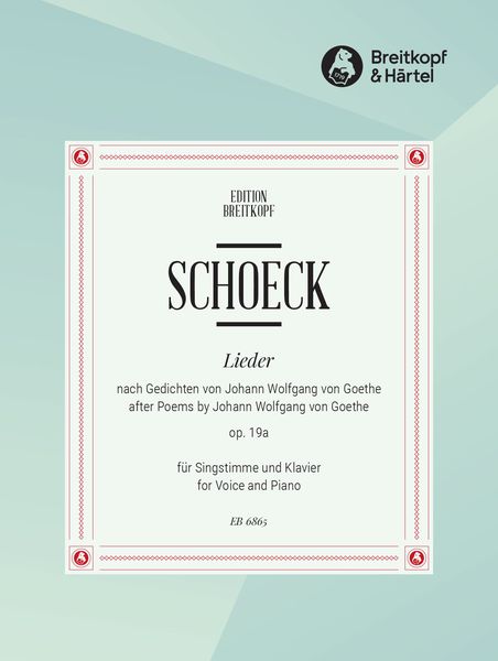 Lieder, Op. 19a Nach Gedichten Von Goethe : For Medium Voice and Piano.