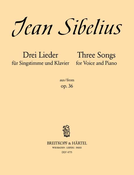 Lieder, Op. 36, Nos. 1-3 : For Medium Voice and Piano.