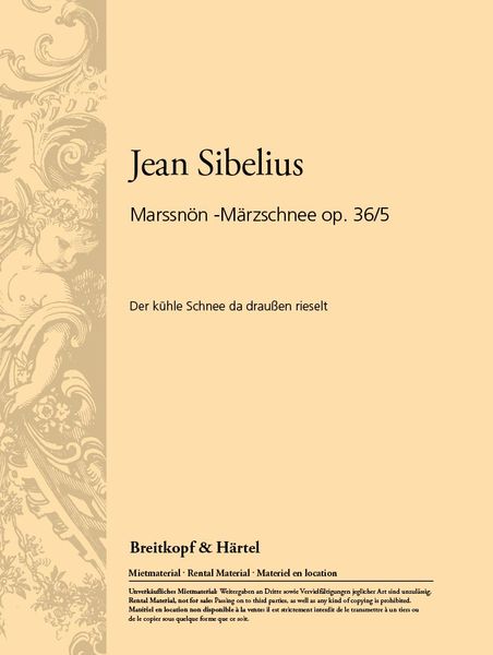 Märzschnee, der Kühle Schnee Da Draussen Rieselt, Op. 36 No. 5 : For Medium Voice and Piano.