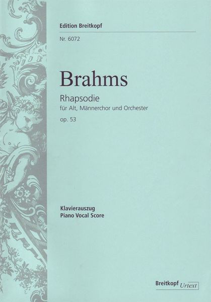 Rhapsodie, Op. 53 : For Alto and Orchestra - Piano reduction (German/English).