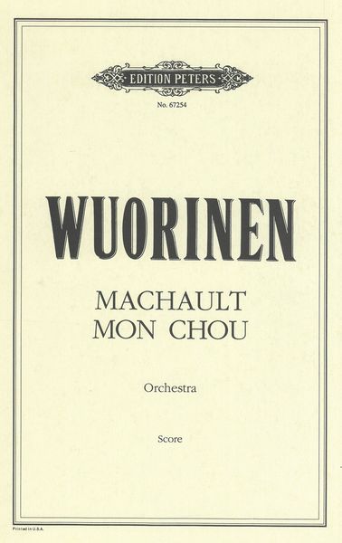 Machault Mon Chou : For Orchestra.