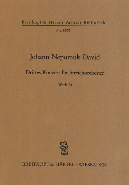 Konzerte Nr. 3 : For String Orchestra.