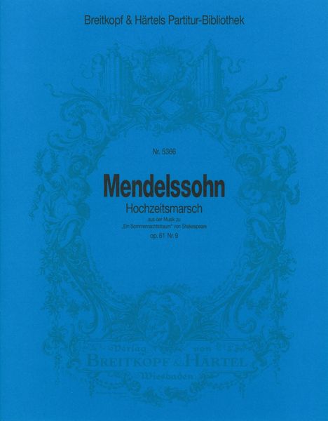 Hochzeitmarsch, Op. 61/9 : For Orchestra.