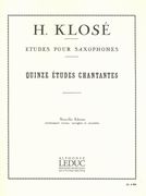 15 Etudes Chantantes For Saxophone.