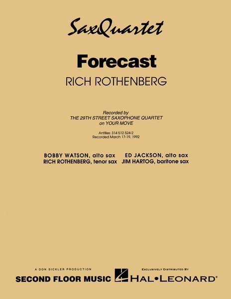 Forecast : For Sax Quartet.