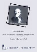 Five Sonatas : For Flute (Oboe) and Guitar - Vol. 1 : Sonatas In G Major and A Minor.