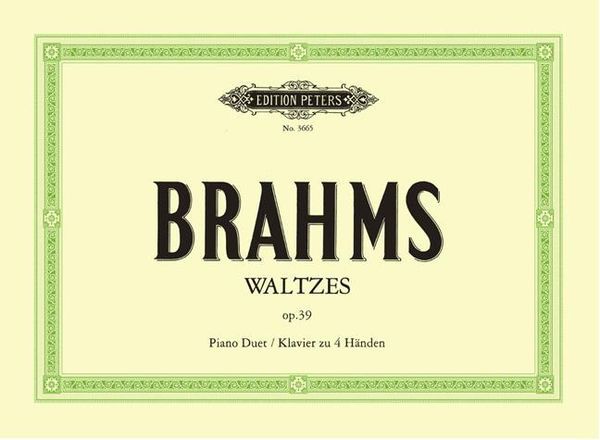 Waltzes, Op. 39 : For Piano Duet.