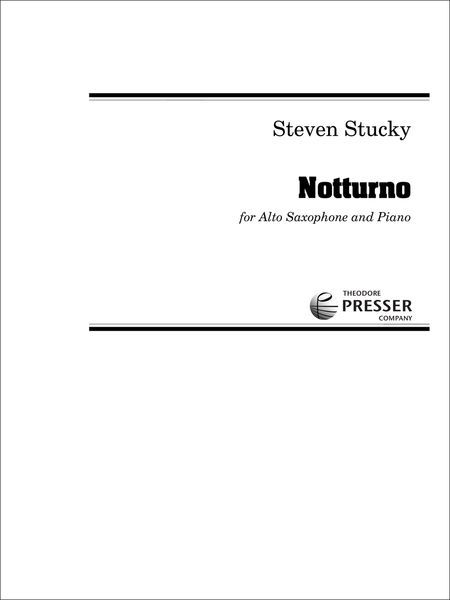 Notturno : For Alto Saxophone and Piano.