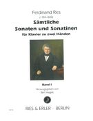 Sämtliche Sonaten Und Sonatinen Für Klavier Zu Zwei Händen, Band 1 / Edited By Bert Hagels.