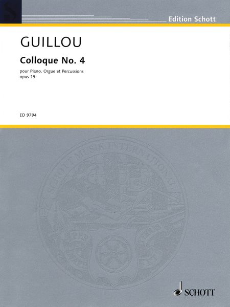 Colloque No. 4, Op. 15 : Pour Piano, Orgue Et Percussions (1966).