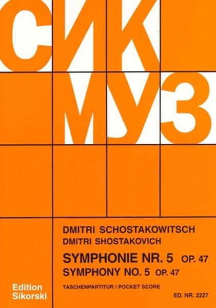 Symphony No. 5, Op. 47 - Revised Edition.