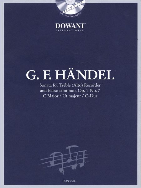 Sonata In C Major, Op. 1 No. 7 : For Treble (Alto) Recorder and Basso Continuo.