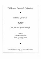 Trio : Pour Flute, Alto, Et Guitare Ou Harpe / edited by Fernand Oubradous.