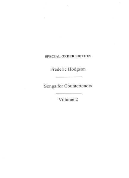 Songs For Countertenors, Vol. 2.