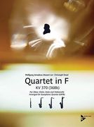 Quartet In F, K. 370 (368b) : For Saxophone Quartet (SATB) / arranged by Christoph Enzel.