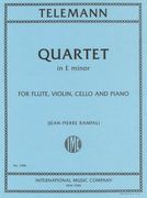 Quartet In E Minor : For Flute, Violin, Violoncello and Piano (Rampal).