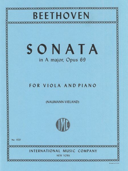 Cello Sonata In A Major, Op. 69 : For Viola and Piano (Vieland).