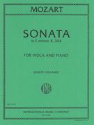 Sonata In E Minor, K. 304 : For Viola and Piano.