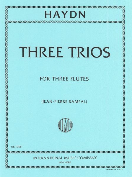 Three Trios : For Three Flutes (Rampal).