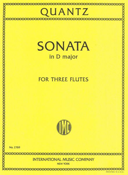 Sonata In D Major : For Three Flutes (Wummer).