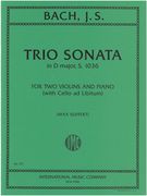 Trio In D Minor, S. 1036 : For Two Violins and Piano (Violoncello Ad. Lib).