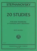 Twenty Studies : For Bass Trombone Or Trombone With F Attachment (Brown).