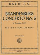 Brandenburg Concerto No. 6, S. 1051 : For Two Violas and Piano (Held).