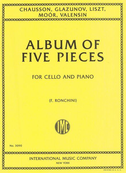 Album Of Five Pieces : For Violoncello and Piano.