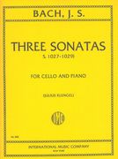 Three Viola Da Gamba Sonatas, S. 1027-1029 : For Violoncello and Piano (Klengel).