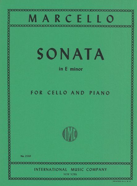 Sonata In E Minor : For Violoncello and Piano (Schroeder).