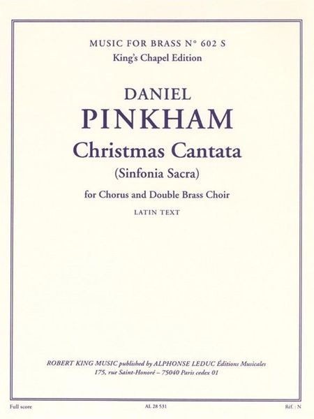 Christmas Cantata (Sinfonia Sacra) : For Chorus and Double Brass Choir.