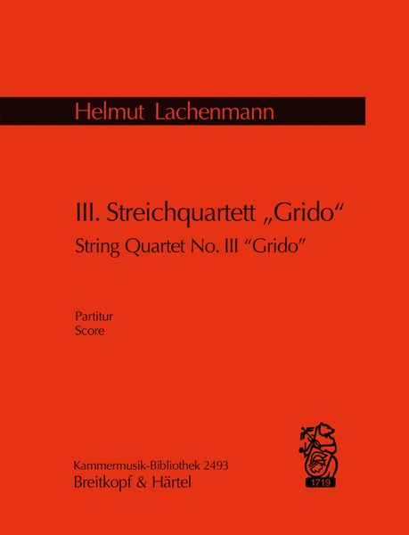 String Quartet No. 3 : Grido (2000-2002).