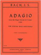 Adagio From The Organ Toccata In C Major : For String Bass and Piano / Zimmermann.