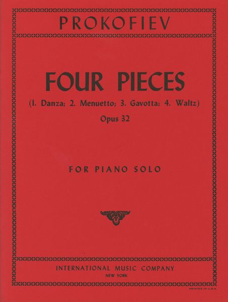 Four Pieces, Op. 32 : For Piano.