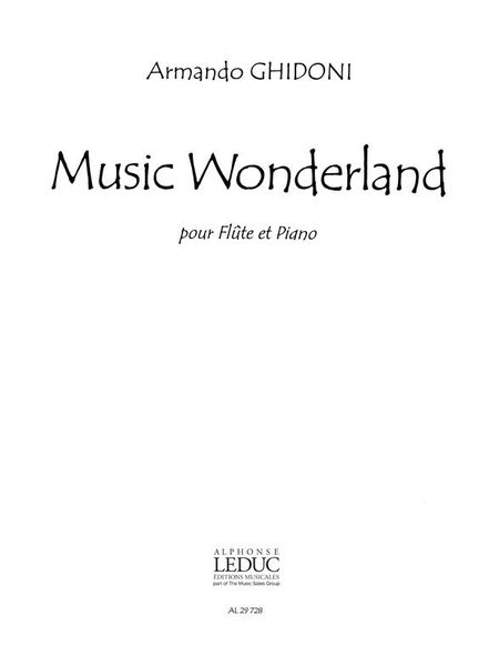 Music Wonderland : Pour Flute Et Piano.